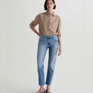AG Adriano Goldschmied Light Blue Straight Leg Jeans
